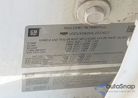 2020 Chevrolet Silverado 1500 4Wd Short Bed Lt from USA, damaged, VIN 1GCUYDED2LZ223637